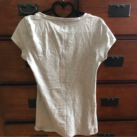 I Heart New York Rhinestone Sparkle V-Neck American Flag Heart, Womens Size M - Picture 3 of 5